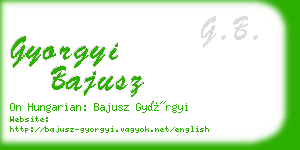 gyorgyi bajusz business card